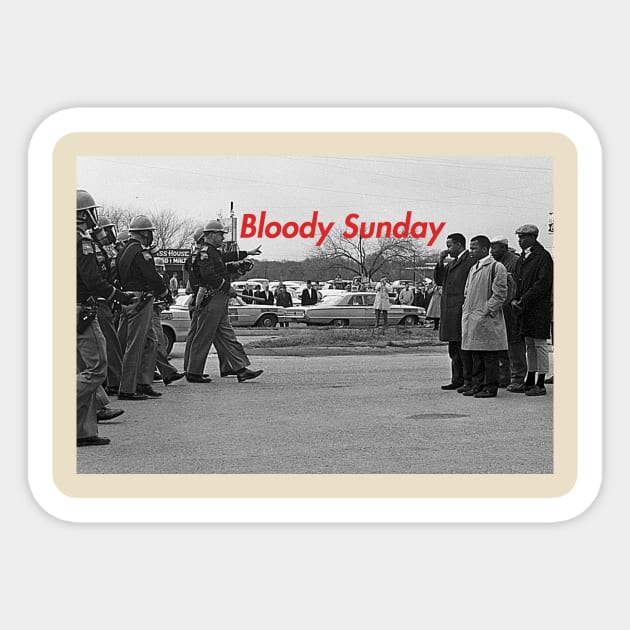 Bloody Sunday Sticker by One Mic History Store